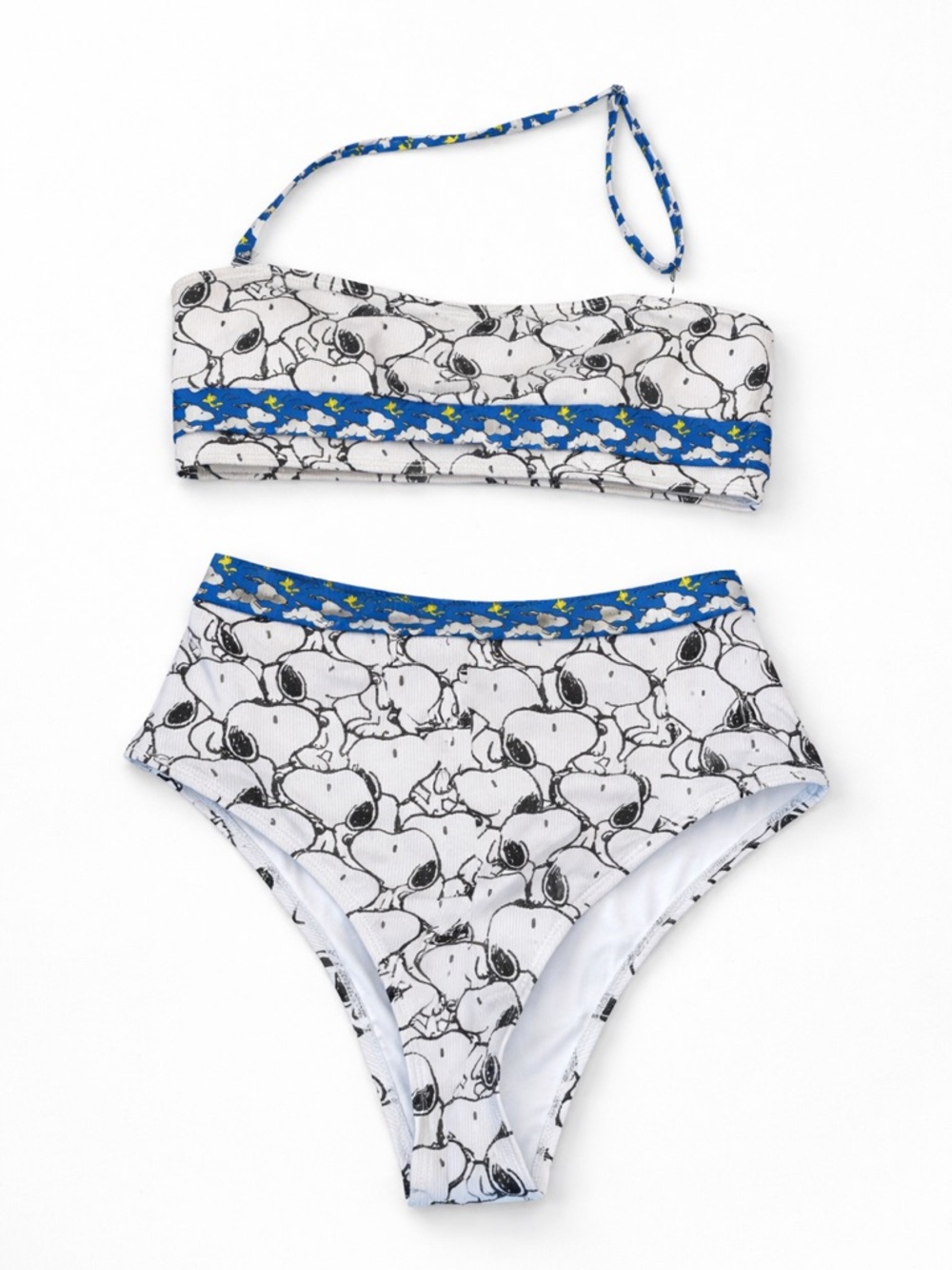 ROMWE Snoopy Bikini Set Size Small | High Waisted | Strapless + Halter